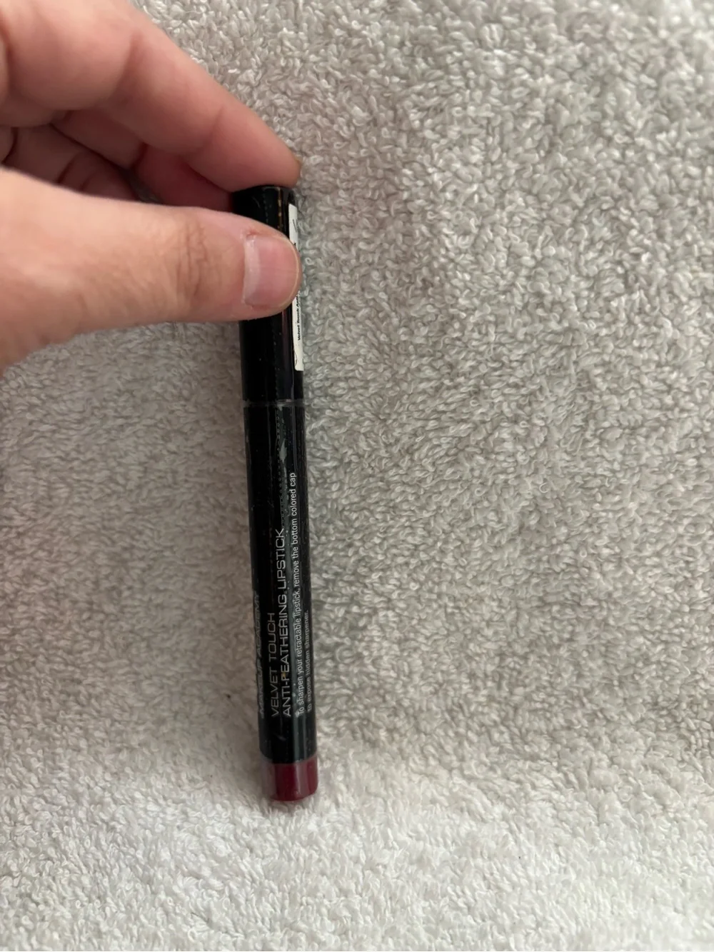 New MUA velvet touch anti feathering lipstick shade 737 Ruby